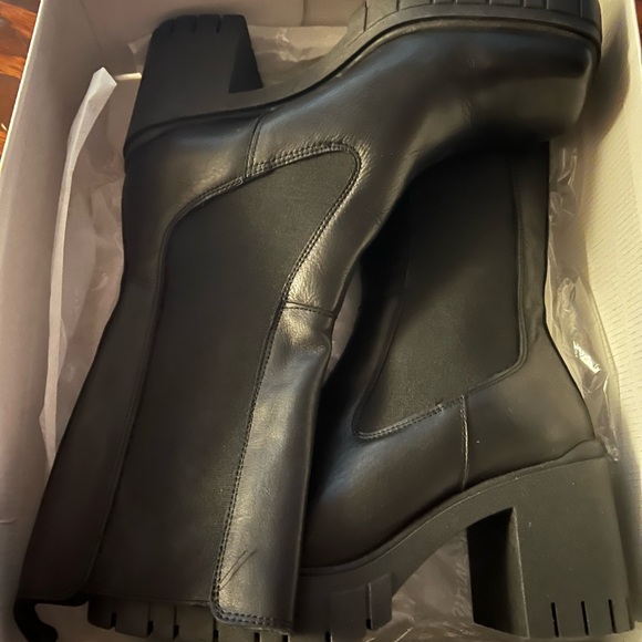 L’intervalle boots Vienne cuir noir size 39 taille 8- black leather boots winter - Picture 2 of 7